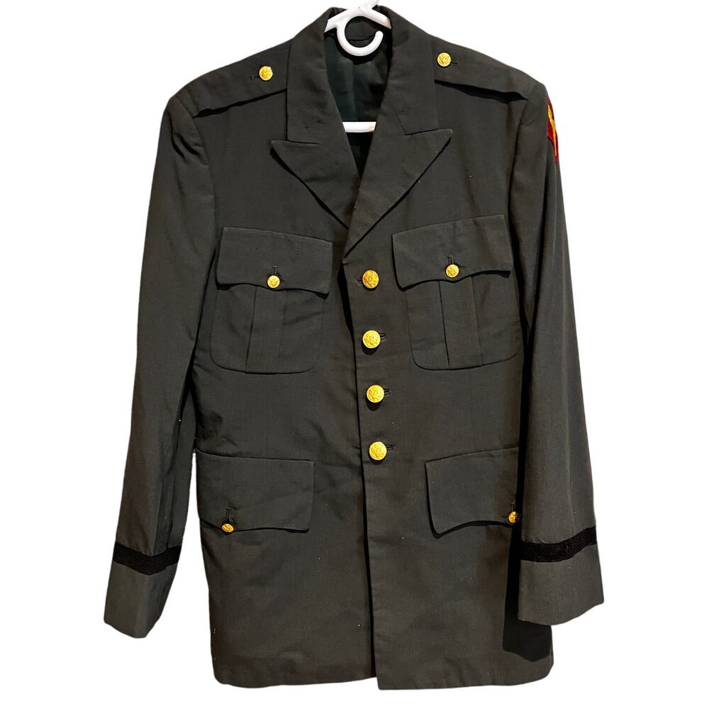Vintage‎ US Army Dress Green Jacket Redman Military Tailors Houston